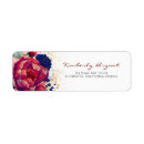 Search for navy floral return address labels Marsala