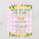 Search for lemonade baby shower invitations Pink