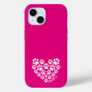 Search for pink paw prints iphone cases Heart