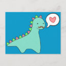 Search for blue dinosaur postcards Kawaii