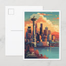 Search for seattle postcards Illustration