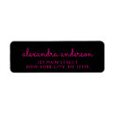 Search for pink monogram return address labels Hand lettered