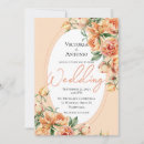 Search for peach floral invitations Pretty