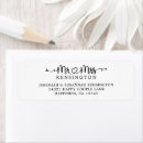 Search for just married return address labels Mr and mrs