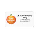 Search for thanksgiving return address labels Pumpkin