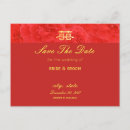 Search for chinese wedding save the date postcards Red