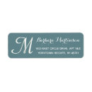 Search for classic monogram return address labels Elegant