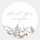 Search for lavender shower thank you stickers Wildflower