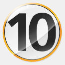 Search for number 10 stickers Yellow