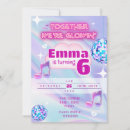 Search for neon glow disco birthday invitations Retro