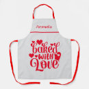 Search for red love heart aprons Kitchen