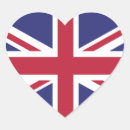 Search for heart shaped flag stickers Union jack
