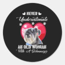 Search for never underestimate stickers Dog lover