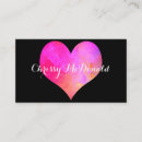 Search for heart shaped business cards White