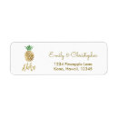 Search for gold pineapple return address labels Modern