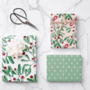 Search for holly berry wrapping paper Red and green