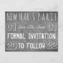 Search for new year save the dates Black and white