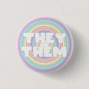Search for gender pronouns badges Rainbow