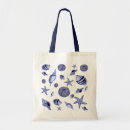Search for seashell decor bags Blue and white