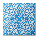 Search for blue and white tiles Moroccan