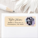 Search for great dane return address labels Cute