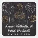 Search for new year fireworks stickers Black and gold