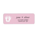 Search for pretty in pink return address labels Baby girl
