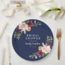 Search for navy and burgundy paper plates Bridal shower