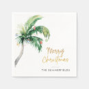 Search for palm tree napkins Merry christmas