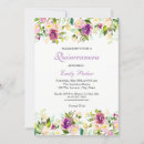 Search for purple sweet 15 invitations Watercolor