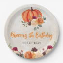 Search for fall birthday paper plates Orange