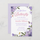 Search for pink and purple butterfly baby shower invitations Floral