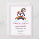 Search for unicorn rainbow colours invitations Girl