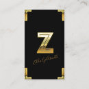 Search for letter z business cards Gold