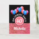Search for funny 40th birthday cards Black