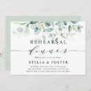 Search for elegant rehearsal dinner invitations Eucalyptus