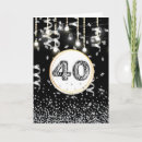 Search for black white 40th birthday cards Party