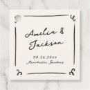 Search for wedding favour tags Typography