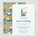 Search for construction 1st birthday invitations Cute