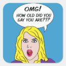 Search for retro comics stickers Birthday