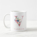 Search for letter v monogram mugs Bridesmaid