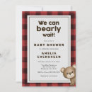Search for flannel baby shower invitations Bear