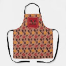 Search for red and yellow flowers aprons Modern