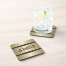 Search for brushed gold metal coasters Elegant