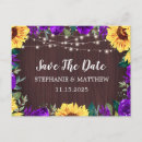 Search for sunflower save the date postcards Rustic country