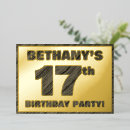 Search for 17 years old birthday invitations Elegant