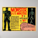 Search for monsters art Vintage