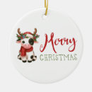 Search for cute cow christmas tree decorations Green