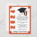 Search for orange and white graduation invitations Black