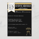 Search for champagne 50th birthday invitations Black